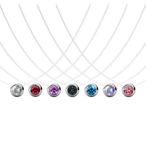 Collier avec 7 pendentifs ornés de cristaux autrichien haute qualité - Livraison offerte