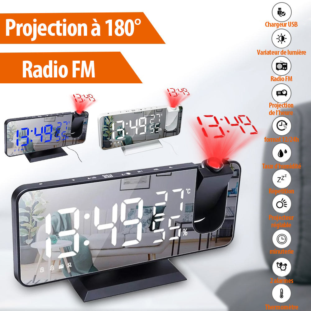 Réveil Radio À Projection - Livraison Gratuite Pour Les Nouveaux  Utilisateurs - Temu France