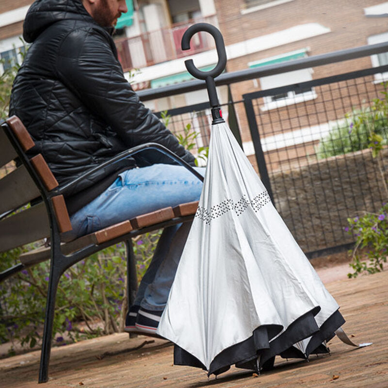 Parapluie électrique Entièrement Automatique à 8 Baleines, Ouverture Et Fermeture A Une Touche Parapluie De Protection Solaire A Double Usage 97000792