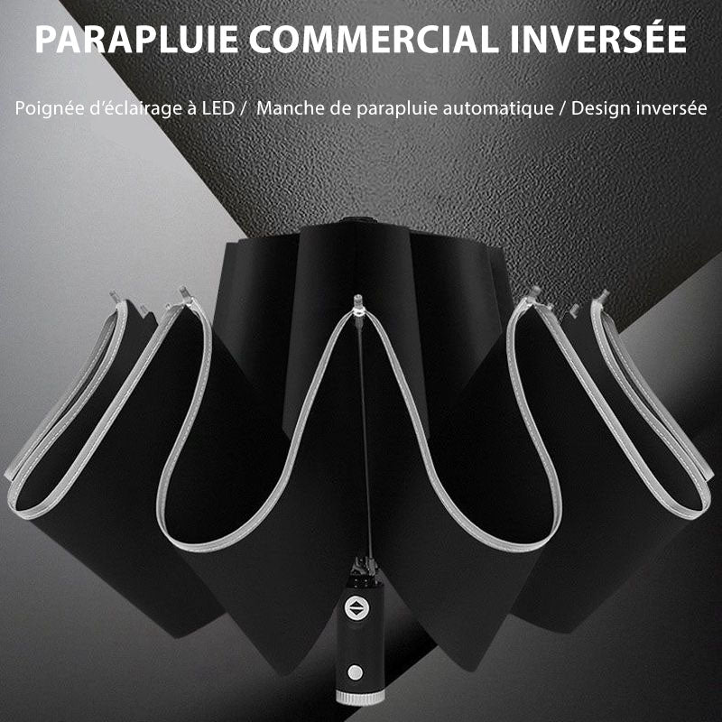 Trenovo Parapluie inversé – Parapluie inversé Pro-Series 2023 coupe-vent avec poignée en forme de C, parapluie à l'envers pour la pluie, imperméable et résistant au vent, parapluie double couche