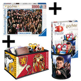1 Puzzle 1000 Pièces - Harry Potter Challenge + 1 Puzzle 3d 54 Pièces Pot À Crayons Harry Potter + 1 Puzzle 3d 216 Pièces Boite De Rangement Harry Potter - Livraison offerte