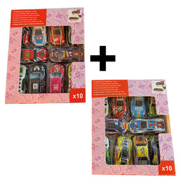 Lot de 20 voitures rétro-friction - Livraison offerte