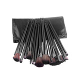24 Pinceaux de Maquillage Professionnels Bois avec Sac - Livraison offerte