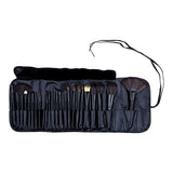24 Pinceaux de Maquillage Professionnels Bois avec Sac - Livraison offerte