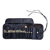 24 Pinceaux de Maquillage Professionnels Bois avec Sac - Livraison offerte