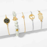 NICKI BRACELET : 5 Bracelets Style Tropical - Livraison offerte