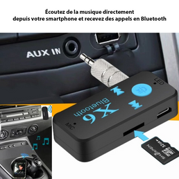 Adaptateur auxiliaire universel Bluetooth pour voiture - Livraison offerte