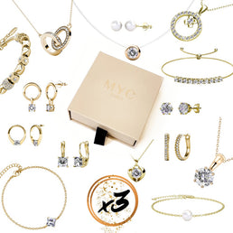Coffret cadeaux Mystère 3 bijoux ornés de cristaux autrichiens de haute qualité - 1 paire de boucle d’oreille + 1 bracelet + 1 collier - Livraison offerte