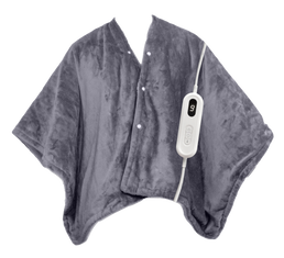 Poncho et couverture électrique 2 en 1 160W avec 9 réglages de température - Livraison offerte