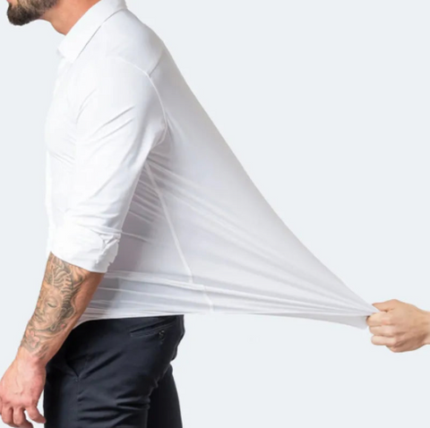 Chemise décontractée infroissable à manches longues pour homme - Livraison offerte