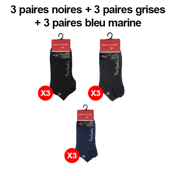 Lot de 6 paires de chaussettes Pierre Cardin 43-46 Noir