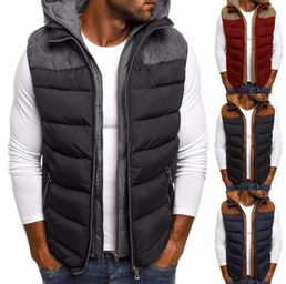 Manteau doudoune chaude sans manche à capuche - Livraison offerte