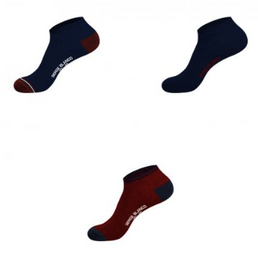 Lot de 3 paires de chaussettes en coton de la marque Serge Blanco - Livraison offerte