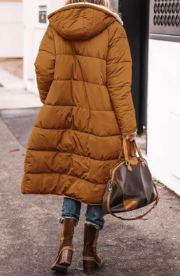 Parka longue chaude réversible à capuche pour femme - Livraison offerte
