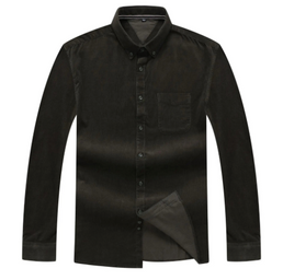Chemise en velours côtelé à manche longue - Livraison offerte