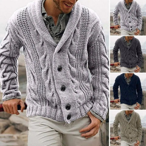 Gilet cardigan a manche longue pour homme Livraison offerte mondoshopping boutique