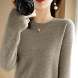 Pull chaud à col rond pour femme - Livraison offerte
