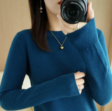 Pull chaud à col rond pour femme - Livraison offerte