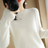 Pull chaud à col rond pour femme - Livraison offerte