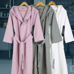 Peignoir en fibre de bambou pour homme et femme - Livraison offerte