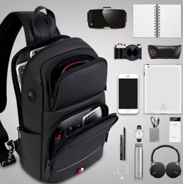Sac à bandoulière design avec chargement USB intégré - Livraison offerte