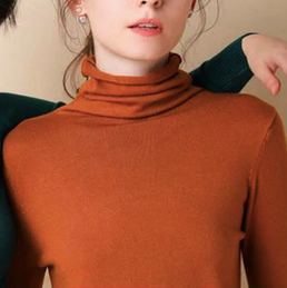 Pull chaud à col roulé à manches longues pour femme - Livraison offerte