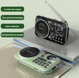 Mini radio portable AM/FM Bluetooth 5.0 avec lecteur de musique MP3 - Livraison offerte