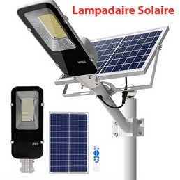 Lampadaire Réverbère Solaire 120 LED avec télécommande - Livraison offerte
