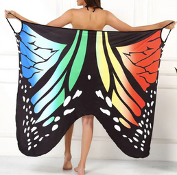 Robe de plage paréo avec imprimé papillon - Livraison offerte