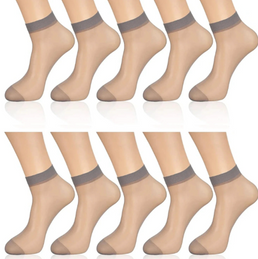 Lot de 20 paires de Chaussettes Taille Basse Transparentes pour Femme - Livraison offerte