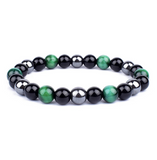 Bracelet Triple Protection - Oeil de Tigre, Hématite et Obsidienne Noire - Livraison offerte