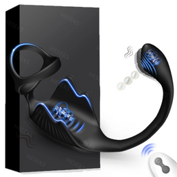 Cockring - Anneau pénien vibrant 3 en 1 avec télécommande avec 10 vibrations différentes - Livraison offerte