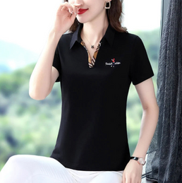 Polo à manches courtes pour femme avec logo brodé - Livraison offerte