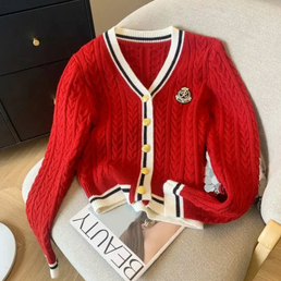 Gilet chaud avec Col en V pour Femme - Collection Automne Hiver 2024 - Livraison offerte