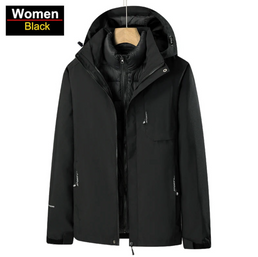 Veste Doudoune Coupe-vent Imperméable avec capuche 3 en 1 pour Femme - Livraison offerte