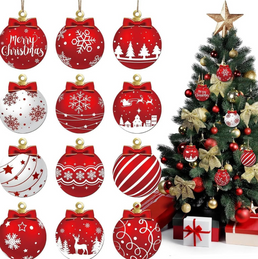 Ensemble 12 boules de Noël - Livraison offerte