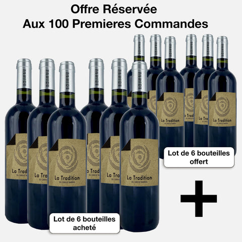 lot de 6 bouteilles château du Grand Barrail Cuvée Tradition +  6 bouteilles château du Grand Barrail Cuvée Tradition offertes