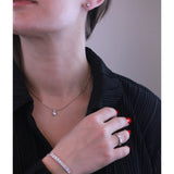 Parure Crystal Mia (1 collier + 1 pendentif + 1 bracelet + 2 boucles d'oreilles) ornée de Zircon Autrichien de très haute qualité - Livraison Offerte