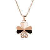 Collier et pendentif pétale Clover orné de 6 cristaux Swarovski - Livraison Offerte