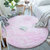 Tapis peluche rond moelleux - Livraison offerte