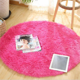 Tapis peluche rond moelleux - Livraison offerte