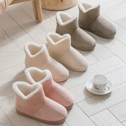 Pantoufles bottines en peluche - Livraison offerte