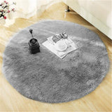 Tapis peluche rond moelleux - Livraison offerte