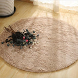 Tapis peluche rond moelleux - Livraison offerte