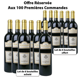 Lot de 6 bouteilles La Révélation du Château Grand Barrail rouge 2014 - grand vin de Bordeaux +  6 bouteilles La Révélation du Château Grand Barrail rouge 2014 - grand vin de Bordeaux offertes - Livraison offerte