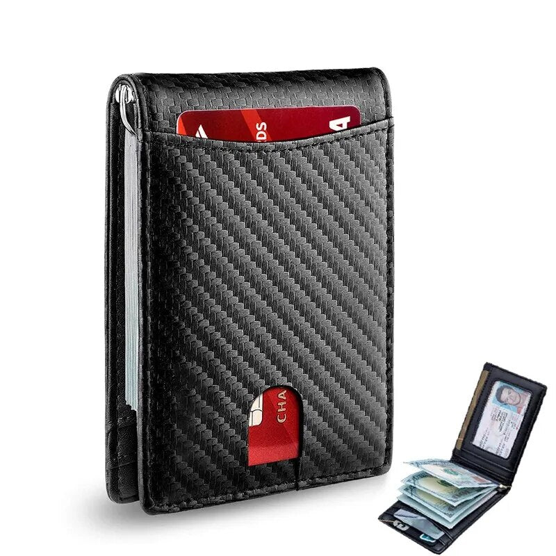 Portefeuille Homme Protection RFID - Anti-piratage CB Sans Contact - Cuir, Neuf Avec étiquettes