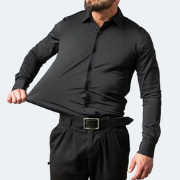 Chemise décontractée infroissable à manches longues pour homme - Livraison offerte