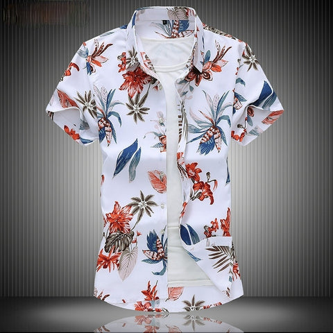 Chemise hawaïenne ample à col cubain pour homme - Livraison offerte