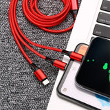 3 cables USB à charge rapide pour téléphone Android, iPhone, Xiaomi, Huawei, Samsung, iPad - Livraison offerte