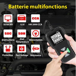 Testeur de batterie de voiture - Livraison offerte